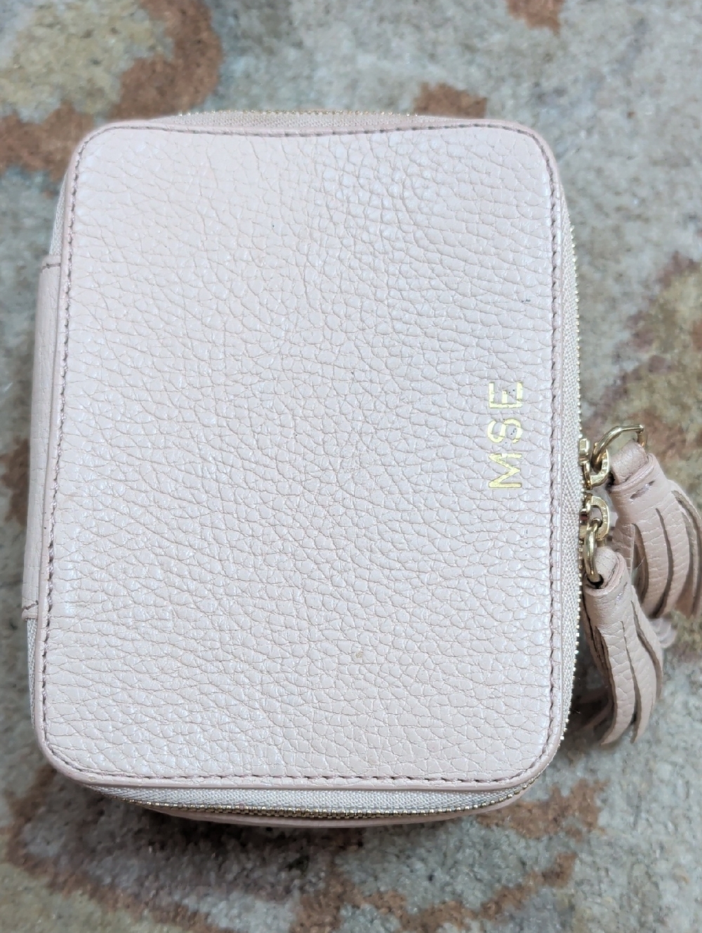 Cuyana Blush Pink Leather Travel Jewelry Case - Picture 5 of 10